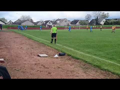 Tiwi Daramola puts Bo'ness Athletic 1 up against Whitburn Juniors EoSFL Conference X Tue 3 May 2022