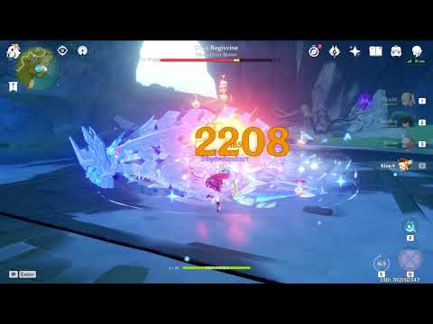 Genshin Impact Klee Cryo Regisvine One DPS Window