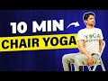 Chair Yoga For Beginners Boost Energy Health In Just 10 Minutes Saurabh Bothra Yoga