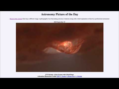 2020 September 29 - GW Orionis: A Star System with Tilted Rings