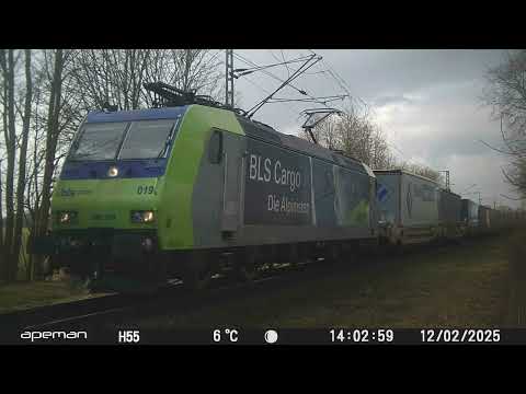 485 019 BLS Cargo Bombardier Traxx between Boisheim & Dülken, NRW