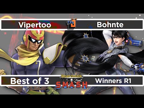 Vipertoo (Captain Falcon) vs Bohnte (Bayonetta) Winners R1 - Boardwalk Smash #37 - SSBU