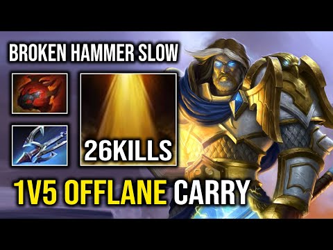 How to Offlane Omniknight in 7.33 By Just Running At Enemy with Harpoon Insane Slow Attack Dota 2