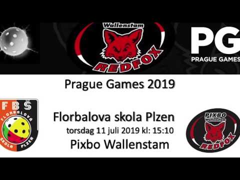 Prague Games 2019 Boys 15 Florbalova skola Plzen - Pixbo Wallenstam 20190711