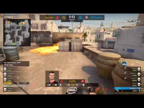 Astralis Xyp9x 1v4 clutch vs G2 [Map1/dust2] - ESL One Colonge 2018