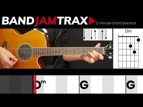 2 Minute Chord Practice - Dm Am G  | EASY GUITAR LESSON | Scrolling Chords