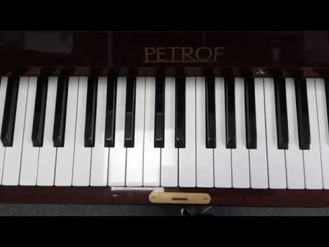 D minor scale - harmonic - piano - one octave