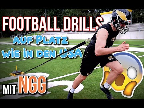 FOOTBALL DRILLS mit NGG auf GEILSTEM PLATZ in GANZ DEUTSCHLAND - Berlin Adler | Road to GFL