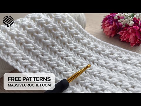 VERY EASY Crochet Pattern for Beginners (2 ROWS REP)!⚡️👌 Crochet Stitch for Baby Blanket & Bag