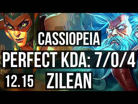 CASSIOPEIA vs ZILEAN (MID) | 7/0/4, 900+ games, Godlike, 800K mastery | EUW Master | 12.15