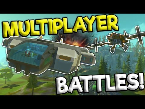 MULTIPLAYER SPACESHIP AI BATTLES! - Scrap Mechanic Gameplay - Best Builds