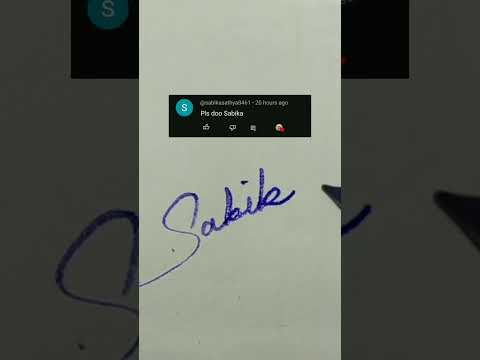 SABIKA name signature #shorts