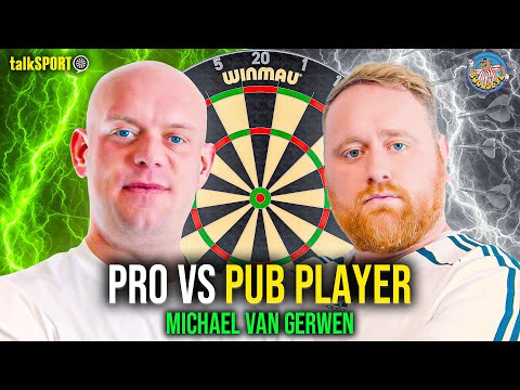MICHAEL VAN GERWEN VS PUB DARTS PLAYER | FIRST TO THREE LEGS, 501