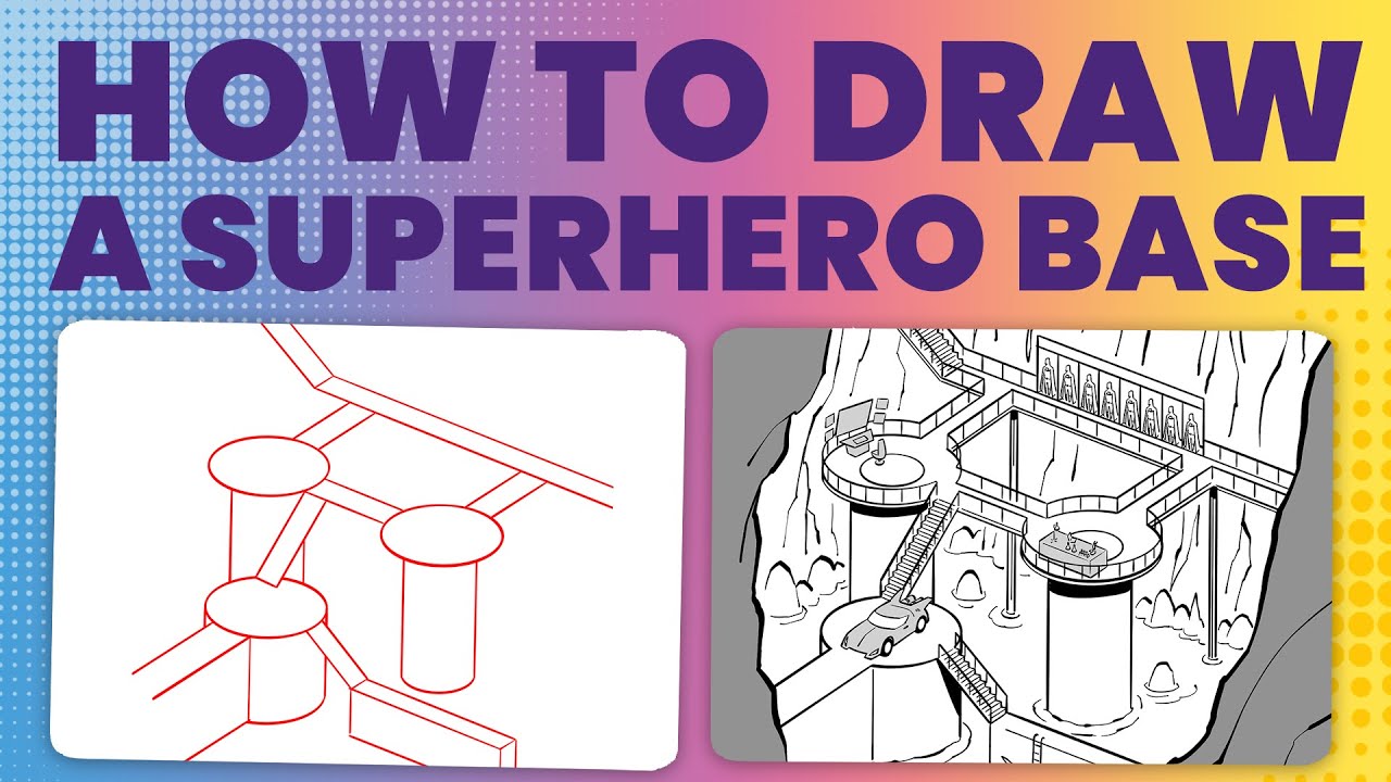 How to draw a superhero base
