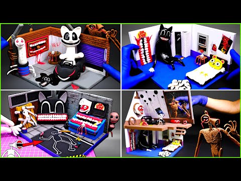 All TREVOR HENDERSON monsters rooms Compilation | Cartoon Cat, Siren Head, Bridge Worm
