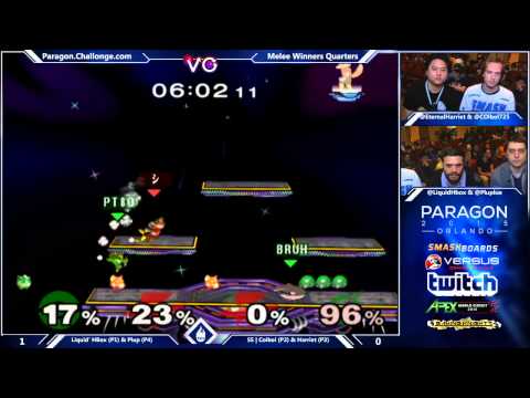 Paragon 2015 - Liquid' Hungrybox & Plup Vs. SS | Colbol & Harriet -SSBM Quarters - Melee