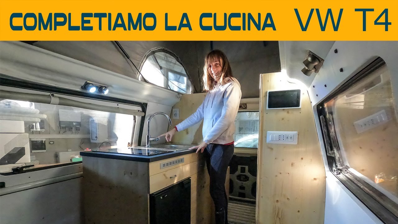 Veranda Camper Mobiletto Cucina In MDF Per Camper - Compatibile Con VW T4 T5 T6, Vivaro, Transit, SWB Compatibile VW T4 T5 T6 - Foto 3