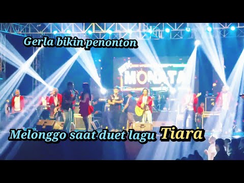 lala Widi dan geri Mahesa duet lagu tiara  bikin baper penonton new Monata live engembal kec Wajak