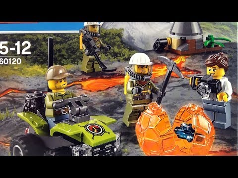 Lego City Volcano Starter Set 60120 - Lego Volcano precious gems digger - Lego City Speed Build
