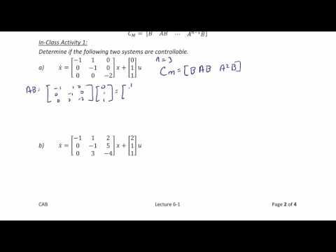 ECE320 Lecture6-1a: State Space Controller Design