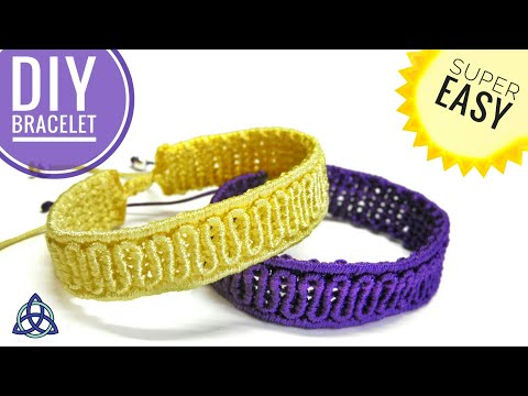 Macrame Bracelet with Beads Tutorial Easy Jewelry Making