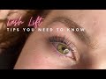 Lash Lift Tips Tricks
