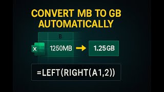 MB to GB Conversion Excel