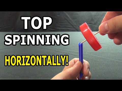 The Top Spinning Horizontally and does not fall or unusual rotation of the top | Experiment