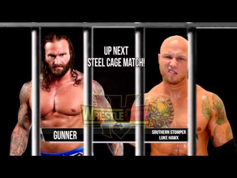 Luke Hawx vs Gunner - WrestleCade Steel Cage Match Intro 2015