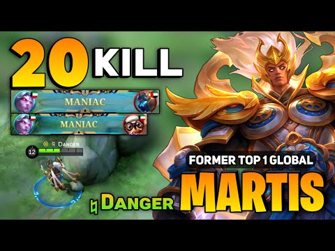 2X MANIAC! Martis Best Build 2022 [ Former Top 1 Global Martis Gameplay ] ♮ Dᴀɴɢᴇʀ - Mobile Legends