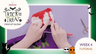 Sirdar Trick Or Treat Halloween Blanket Crochet Along: Week 5 - Blood Curdling Inner Border