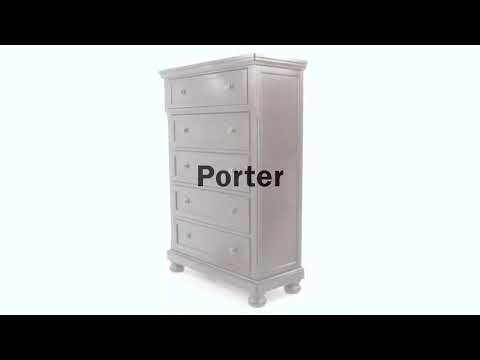 Porter Rustic Brown Panel Bedroom Set