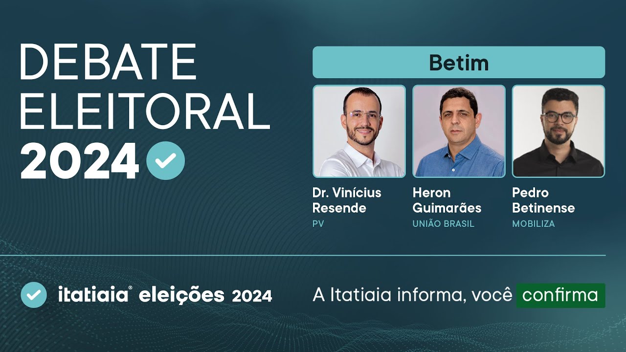 ELEIÇÕES MUNICIPAIS: ACOMPANHE O DEBATE DOS CANDIDATOS DE BETIM