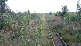 preview picture of video 'Narrow gauge railroad of Gus' (Gusevskoye) peat plants'