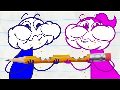 Pencilmiss Steals Pencilmate's Food! -in- LORD OF THE FRIES - Pencilmation Cartoons for Kids