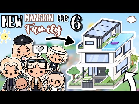 MEGASTAR MANSION FOR FAMILY of 6 Design💫Toca Boca House Ideas NEW HOUSE [House Design] TocaLifeWorld
