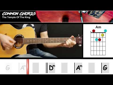 The Temple Of The King - Rainbow | EASY GUITAR LESSON | Scrolling Chords & Lyrics