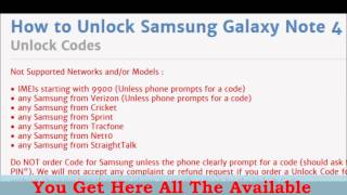 How To Unlock The Samsung Galaxy Note 4 - Free Unlock Guide