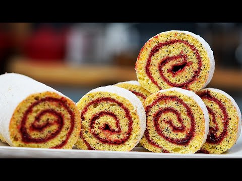 🍰 Cel mai simplu desert❗ Ruladă cu Gem de Zmeură, un dulce de casă rapid | Șef Paul Constantin