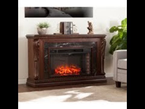 FE9063: Stone Creek Carved Widescreen Fireplace w/ Natural Marble Product Video