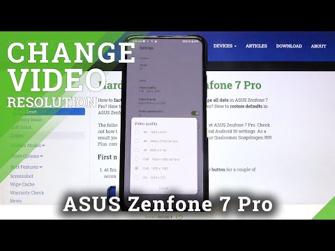 How to Change Video Resolution in ASUS Zenfone 7 Pro