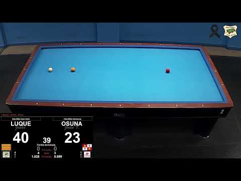 LIGA nacional 3 BANDAS 1ª DIV.   C.B. Sant ADRIA  (Jesús Luque) - C.A. Numancia (Juan I. Osuna)