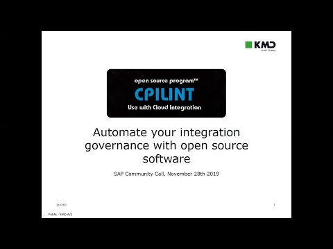 SAP Community Call: Automate your integration governance with open source software