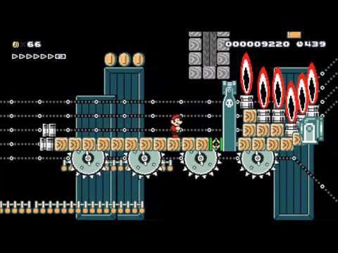 Mario Maker User Levels - The Haunted Fright Train Express - By Spanky