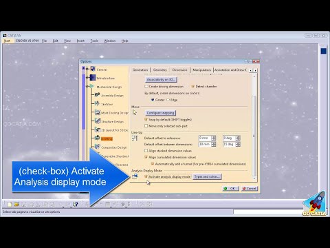 CATIA SETTINGS - Drafting - Analysis Display Mode