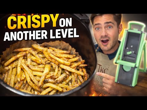 🔥 This Vertical Mandolin Made the Crispiest Fries of My Life (Air Fryer + Butter-Basted Steak!)