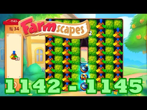 Farmscapes Level 1142 - 1145 HD Gameplay Walkthrough | 3 - match game | android | ios | 1143 | 1144