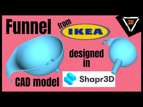 3D modeling on iPad with Shapr3D | a FUNNEL from Ikea #shapr3d #ikea #3dmodeling