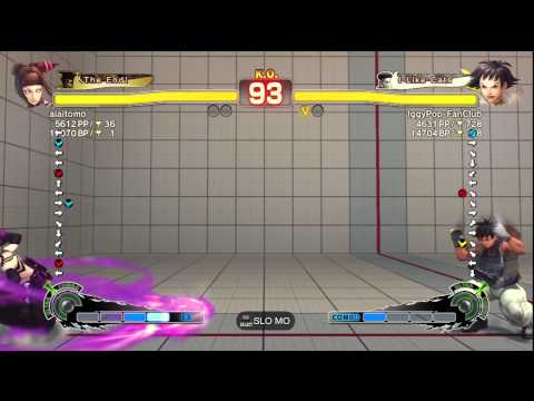 SSF4 AE Ver. 2012: aiaitomo [Juri] vs. IggyPop_FanClub [Makoto] - PSN Ranked Match