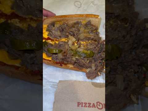 Pizza Boli's Steak 🥩 & Cheese 🧀 Submarine w/ Fried Onions 🧅, Pickles 🥒 & Red Hots 🌶️ 🤤 100% HALAL
